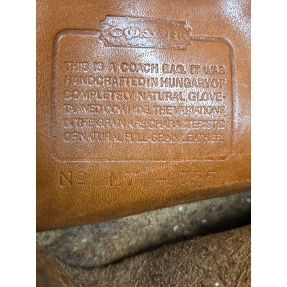 Vintage Coach British Tan Leather Crossbody Bag Turnlock Hungary M7U-9755 - Picture 5 of 11